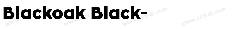 Blackoak Black字体转换